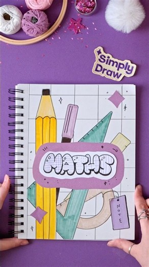 EASY and PRETTY 🤩✏️ front page design | MATH #frontpage