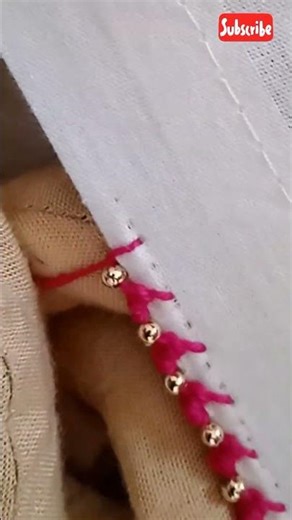 lace embroidery with bead hand embroidery #beginnersstitch #embroiderypatterns #embroiderydesigns