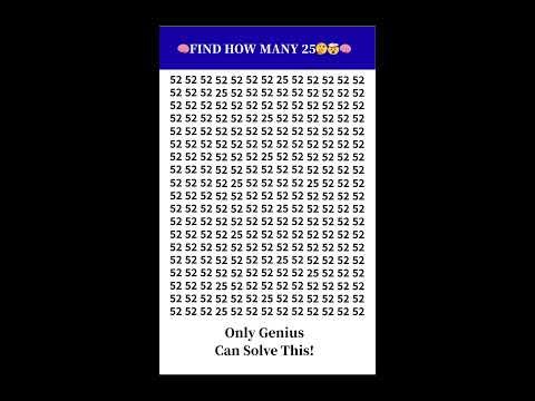 Find how many 25 Only Genius CanSolve This IQ Test Puzzle