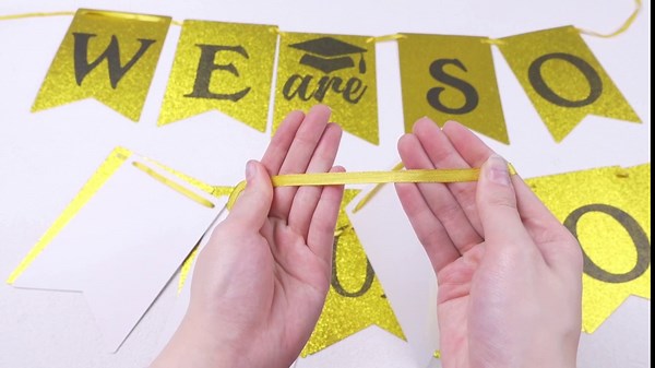 Graduation Gold Glitter Banner with LED Light Happy Graduation Pre Strung Garland Graduation Hanging Bunting Banner Graduation 2024 Classroom Wall Decor for Graduation Party(Delicate Style)