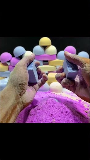 ASMR baking soda multicolours 🩷 #bakingsodaasmr