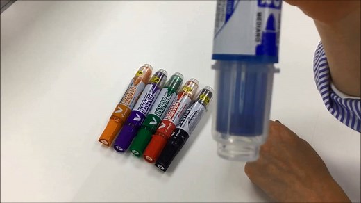 Mira aquí lo rápido y fácil que es recargar tu marcador de pizarra V BOARD MASTER de PILOT. ¡En menos de 15 segundos! En punta redonda y biselada y 6 colores: negro, verde, azul, naranjo, rojo y violeta #PILOTCHILE #begreen | PILOT Chile