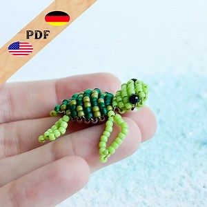 Turtle Pdf Bead Pattern, Beaded Animals Instructions German, 3d Sea Turtle Pattern English, PLUS Basics for Beginners - Etsy