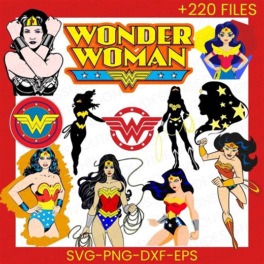 Wonder Woman Svg Bundle- Png-svg-dxf-eps Files Digital Download - Etsy