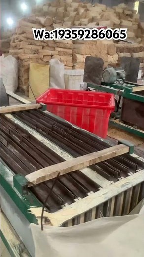High-quality bamboo toothpicks production: automatic polishing process #factory #bamboo