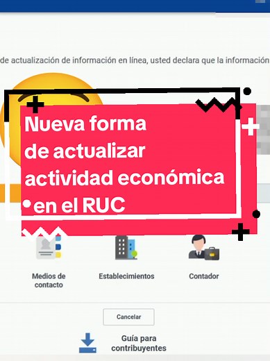 Actualizar Actividad Económica en el RUC: Guía 2026