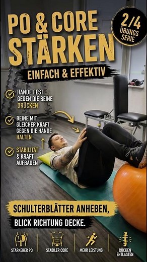 Core-Training leicht gemacht 💪 Einfache Übung mit Gymnastikball