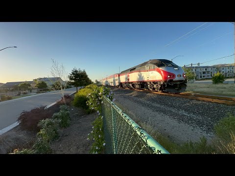 Caltrain #822 passes MP 65 ft. One “South County Car”