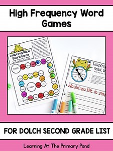 High Frequency Word Games | Dolch Second Grade Words