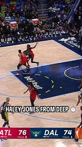 HALEY JONES FROM DISTANCE WITH UNDER 5 ON THE SHOT CLOCK 🤯 ATL-DAL | League Pass | WNBA