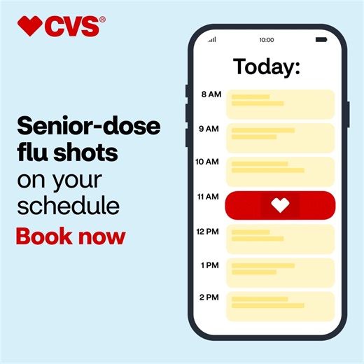 898 reactions · 62 shares | Consider getting a COVID-19, RSV or shingles vaccine with your senior-dose flu shot. Walk in or schedule online. Restrictions apply. | CVS Pharmacy | Facebook