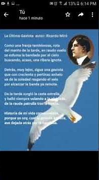 la última gaviota, en letra, poema y con audio.