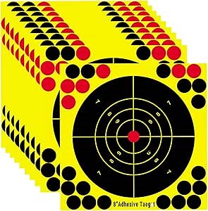 10PCS Self Adhesive Shooting Targets,Paper Target with Cover-up Patches for Gun, Pistol, Rifle, Bb Gun, Airsoft, Pellet Gun, Air Rifle