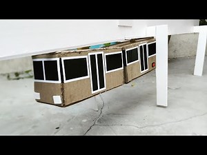 How To Make Monorail with Hanging Track | Diy Cardboard Train