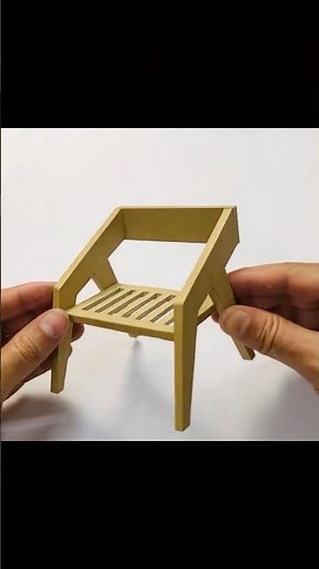 Mini Cardboard Chair | Creative Miniature Furniture Craft #cardboardcraft #diy #craft #chair
