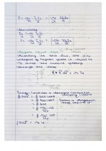 Class 12 physics | Moving charges and magnetism notes with derivations