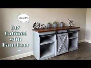 DIY Cabinet with Barn Door