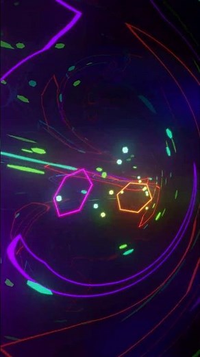 VJ Tunnel Background 4K • Neon Abstract Polygon Loop (No Music)