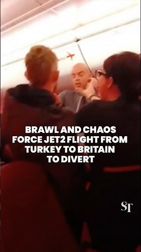 Brawl and chaos force Jet2 flight from Turkey to Britain to divert