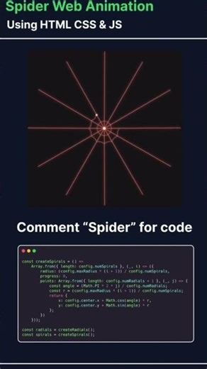 spider 🕷 #coding #frontendcourse #facts #uidesignlearning #javascript #staticwebsitedesign #program