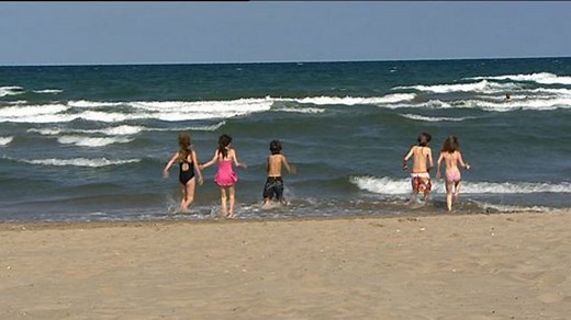 On the beach in Spain