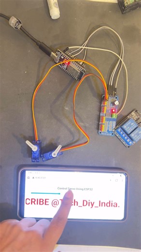 ESP32 Web Control Servo Motor using 16-Bit Driver | IoT Automation #Shorts