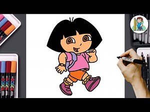 Dora the Explorer Super Easy Step-by-Step Drawing Tutorial