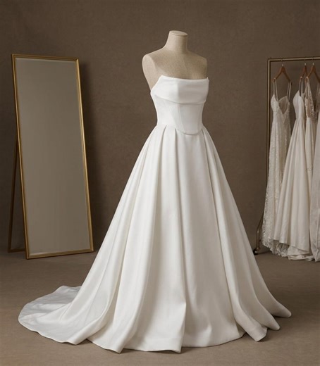 Pleat Satin Bride Gown - Side Slit Split Bridal Dress - Etsy