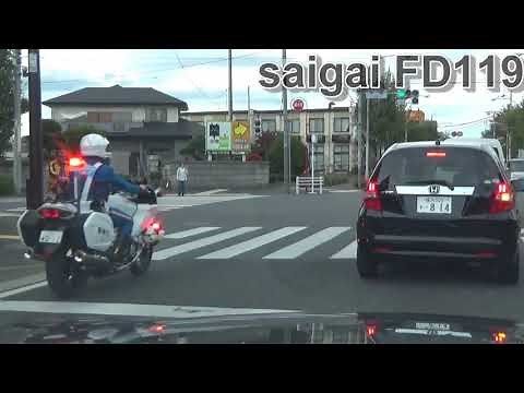 白バイ FJR の変なサイレン音 緊急走行 警視庁