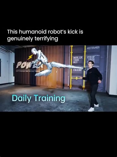 Unitree’s H2 humanoid robot is starting to show levels of strength and athleticism that feel unreal. In this demo, the H2 delivers kicks powerful enough to launch a 60 kg target (132 lb). The force comes from its high torque leg motors, precise balance control, and a frame that moves more like an athlete than a machine. The speed and stability make the moment even more unsettling. It reacts instantly, adjusts its posture, and hits with a level of coordination that goes far beyond early generatio