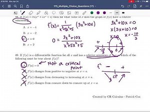 AP Calculus AB Review - Unit 5 MCQ