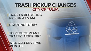 Tulsa Curbside Trash, Recycling Pickup Time To Change Temporarily