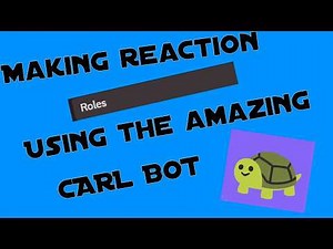 How to make reaction roles on discord using the Carl bot!