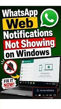 WhatsApp Web Notifications Not Showing on Windows? Fix It! 💻 #Shorts #WhatsApp #Windows11