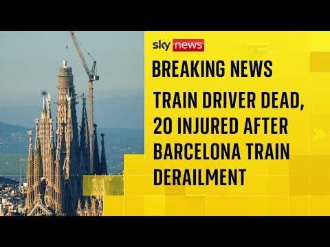 Train driver dead and 20 injured after Barcelona train derailment, police say