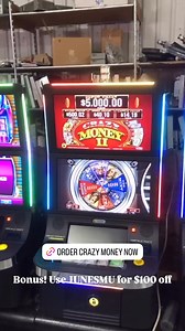 CRAZY MONEY 2! https://slotmachinesltd.com/shop/it/u23/crazy-money-2 Use JUNESMU for $100 off this machine. Also let’s take a vote, should Chris bring the glasses back now that’s he’s 40? | Slot Machines ltd.