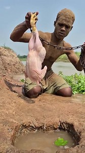 Mastering the Whole Chicken Trap: Our biggest river catch yet!#fishingtechniques #viralvideo