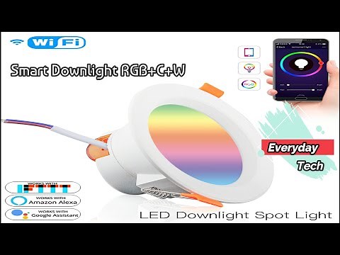 LED Smart RGB+C+W Downlight 7W works with Alexa & Google Home