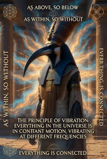 The Hermetic Principle Of Vibration Key Concepts The Scale of Vibration: Everything—from the densest matter to the most subtle spirit—is differentiated only by its rate of vibration. Spirit vibrates at such an infinite rate of intensity that it appears to be at rest, similar to a rapidly spinning wheel that looks motionless. Matter vibrates at much lower, slower frequencies, making it appear solid and stationary to our senses. Universal Energy: Modern science supports this ancient Hermetic view 