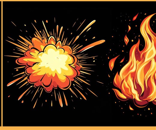 ArtStation - 303 Stylized Fire Blast for Photobashing | Resources