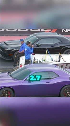 Hellcat vs Demon: Who is faster? #shorts #cars #dodge