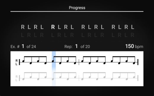 Stick Control Challenge 1-24 150bps for drummers