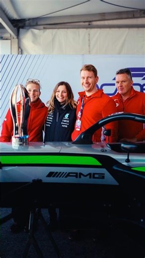 Special delivery! ❤️ Doriane reunites her team PREMA with their 2025 F1 Academy championship trophy