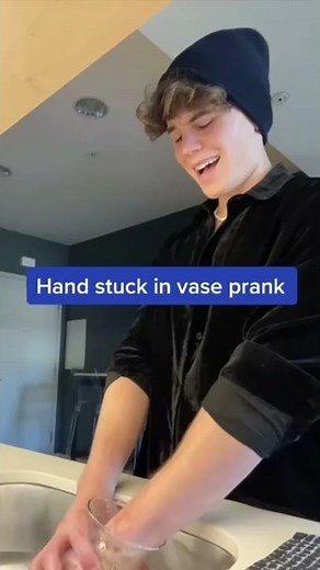 Hand stuck in vase PRANK *dramatic* #shorts | Nicky and Pierre #NiPi