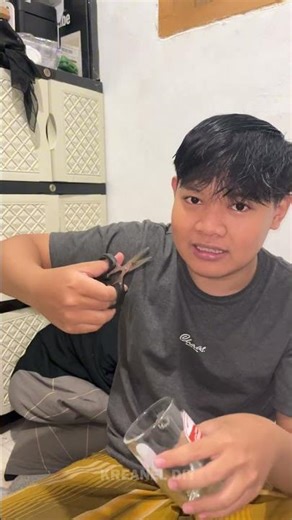 Easy way to sharpen scissors.