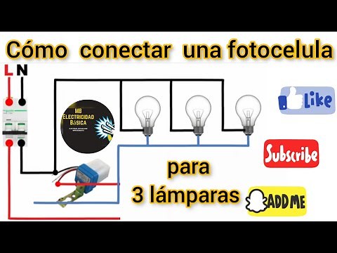 How to connect a photocell to turn 3 lamps on and off at the same time.