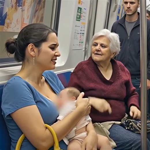 "In the subway, a young mother was feeding her baby when a woman nearby started shouting insults—but then a young man stepped in and did something that stunned everyone 😱😱 Not long ago, I witnessed a moment in the subway that I won’t forget anytime soon. A young mother boarded with a stroller. At first, her baby was asleep, but soon woke up crying loudly. She quietly apologized to those around her: — Sorry, he’s just hungry. Without waiting for the crying to stop, she took out a diaper and beg