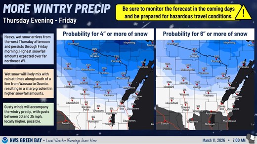 Will Appleton get 17 inches of snow March 15? iPhone app, NWS disagree