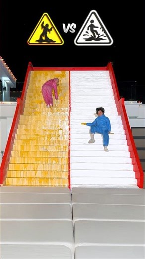 Sticky vs Slippery Stairs Challenge!
