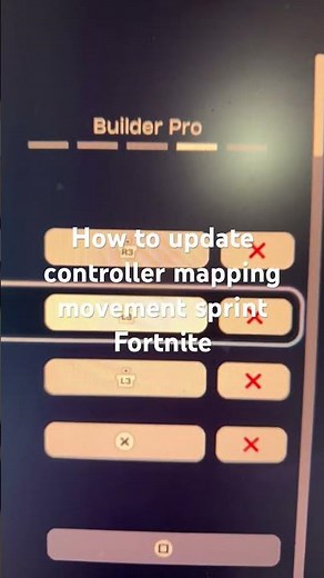 How to update controller mapping movement sprint Fortnite